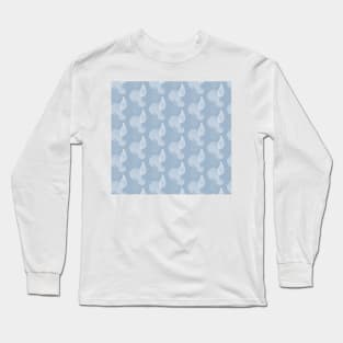 Rain - small drops of water form a pattern on powder blue Long Sleeve T-Shirt